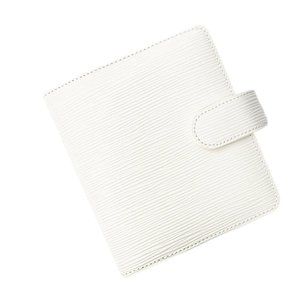 Cloth and Paper  6-Ring Pocket Agenda in White Contoured Leather